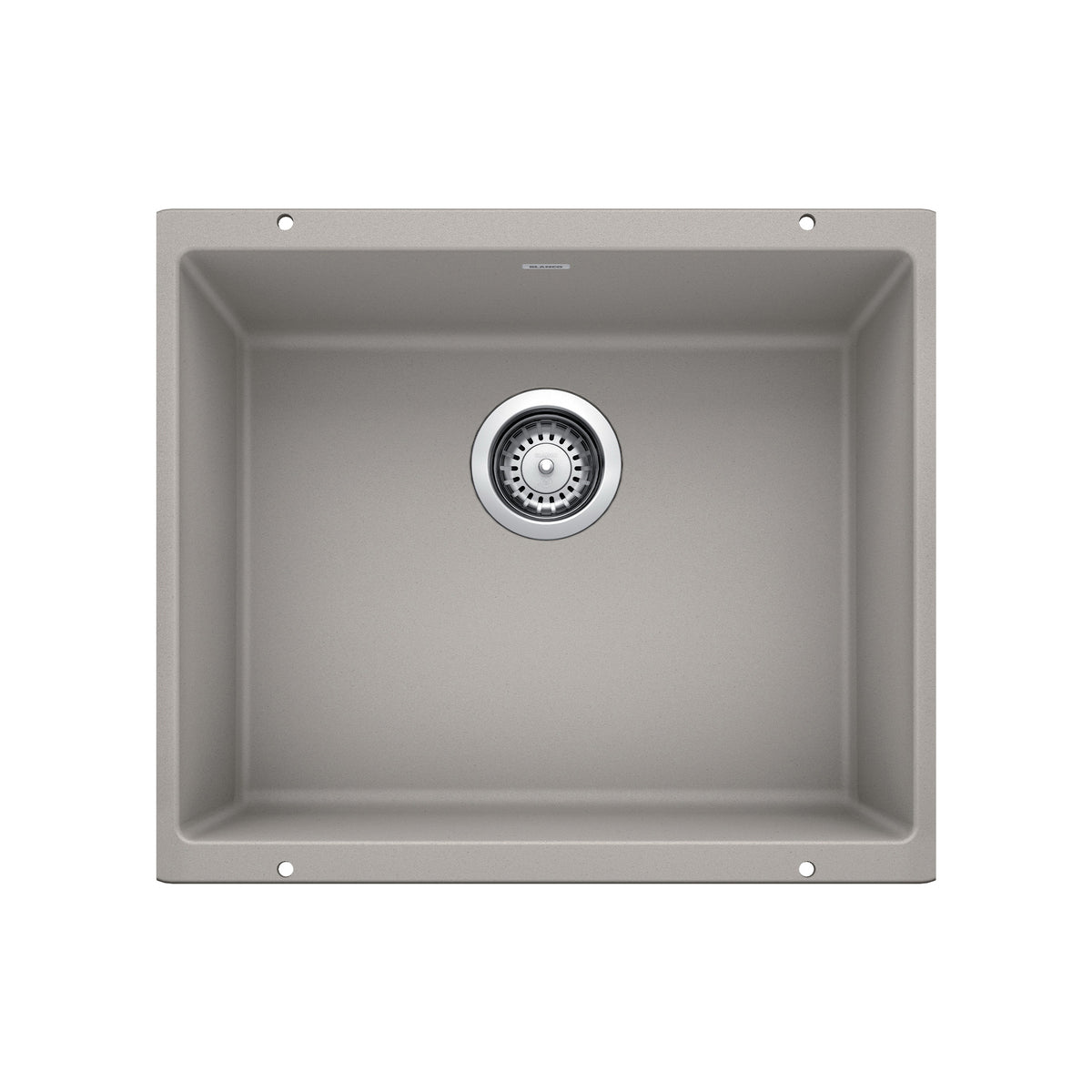 Blanco 442772 PRECIS™ Kitchen Sink, Concrete Gray, Rectangular Shape, 19-3/4 in L x 15-3/4 in W Bowl x 7-1/2 in D Bowl, 20.87 in L x 18.11 in W x 7.866 in H, Undermount Mounting, SILGRANIT®