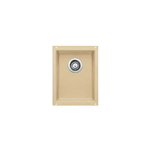 Blanco 517110 PRECIS™ SILGRANIT® II Medium Composite Sink, Biscotti, Rectangle Shape, 12.6 in L x 15-3/4 in W Bowl x 7-1/2 in D Bowl, 13-3/4 in L x 18 in W, Undermount Mounting, Granite