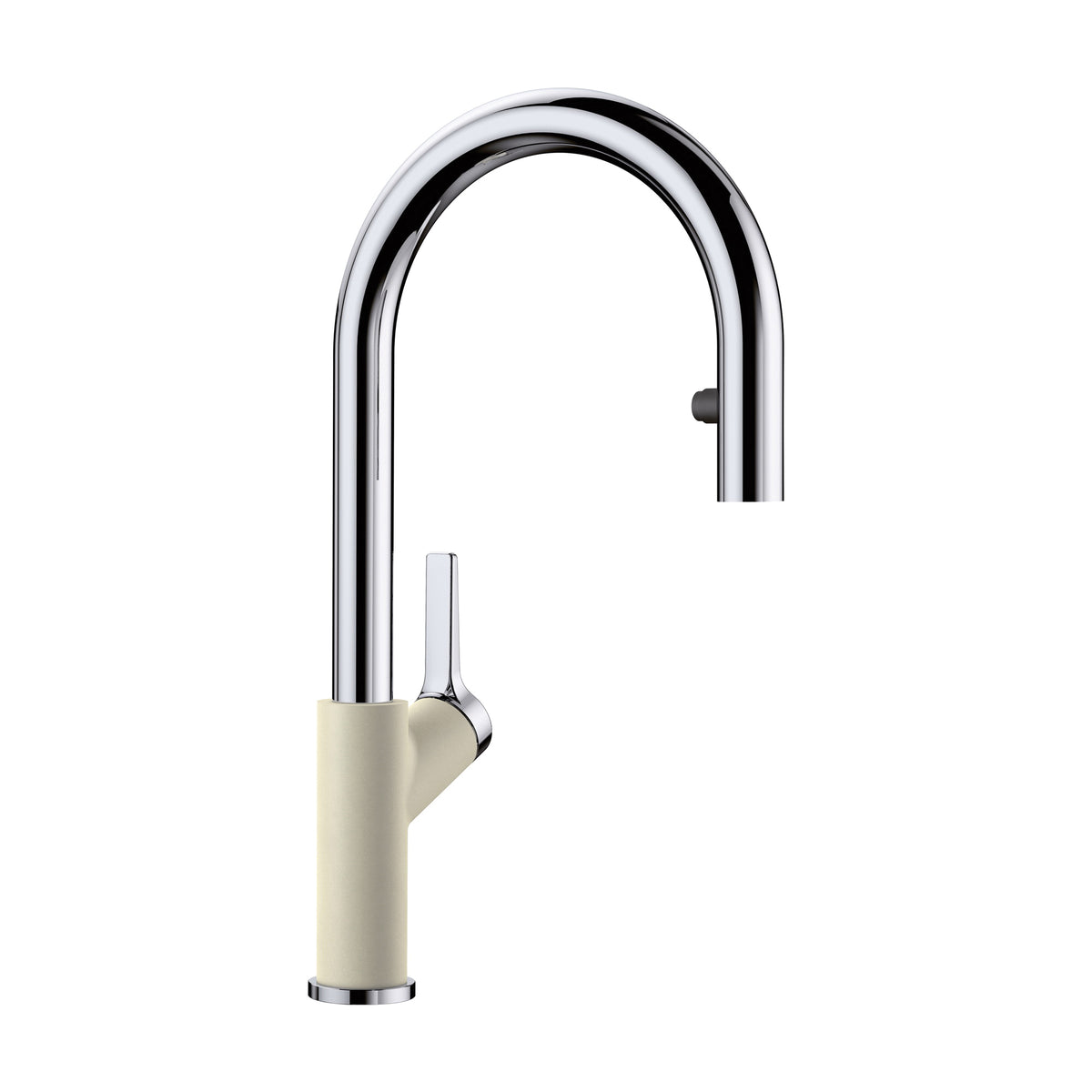 Blanco 526393 URBENA™ Kitchen Faucet, 1.5 gpm Flow Rate, Polished Chrome/Biscuit, 1 Handle, 1 Faucet Hole, Import