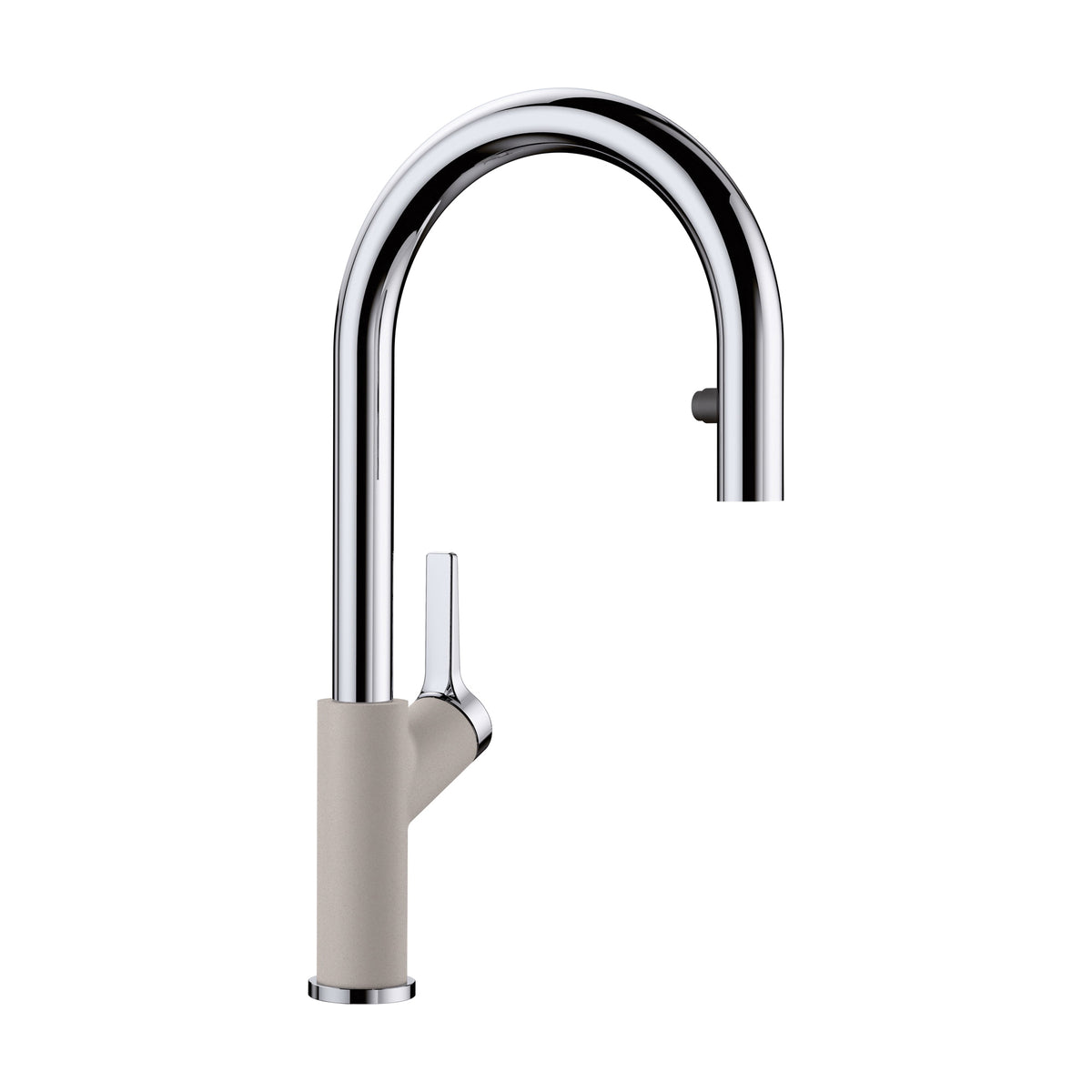 Blanco 526399 URBENA™ Kitchen Faucet, 1.5 gpm Flow Rate, Polished Chrome/Concrete Gray, 1 Handle, 1 Faucet Hole, Import