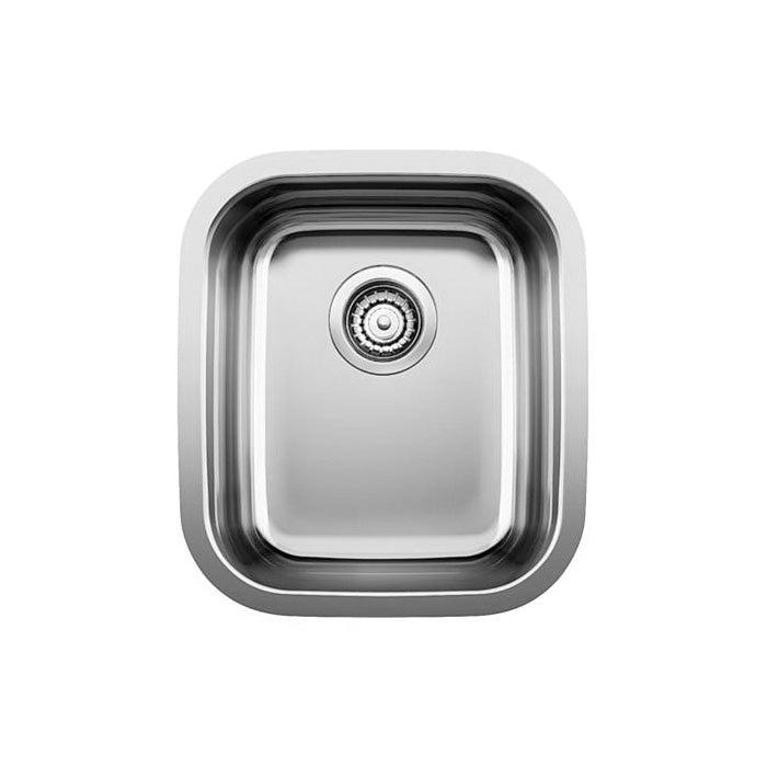 Blanco 440247 SUPREME™ Kitchen Sink, Polished Satin, Rectangle Shape, 13-19/32 in L x 15-3/4 in W Bowl x 7 in D Bowl, 15-9/16 in L x 17-3/4 in W, Undermount Mounting, 18 ga 304 Stainless Steel