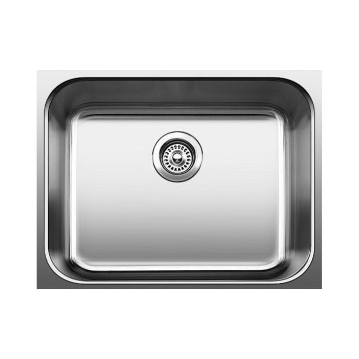 Blanco 440320 SPEX™ Kitchen Sink, Polished Satin, Rectangle Shape, 21 in L x 16 in W Bowl x 7 in D Bowl, 23 in L x 18 in W, Undermount Mounting, 20 ga 304 Stainless Steel