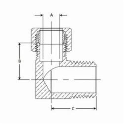 BrassCraft® 69-6-4X 69 Series 90 deg Tube Reducing Elbow, 3/8 x 1/4 in Nominal, Compression x MNPT End Style, Brass, Domestic