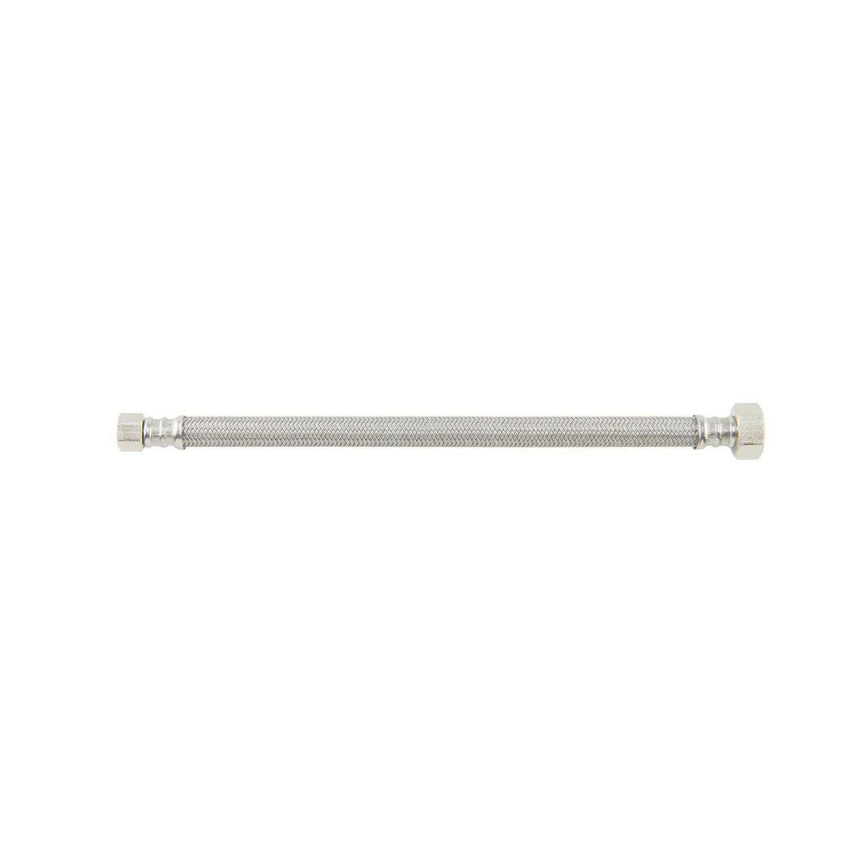 BrassCraft® Speedi Plumb® PLUS B1-24A F B1-A Flexible Lead Free Braided Water Faucet Connector, 3/8 x 1/2 in Nominal, Compression x FIP End Style, 24 in L, 125 psi Working, Polyester, Import