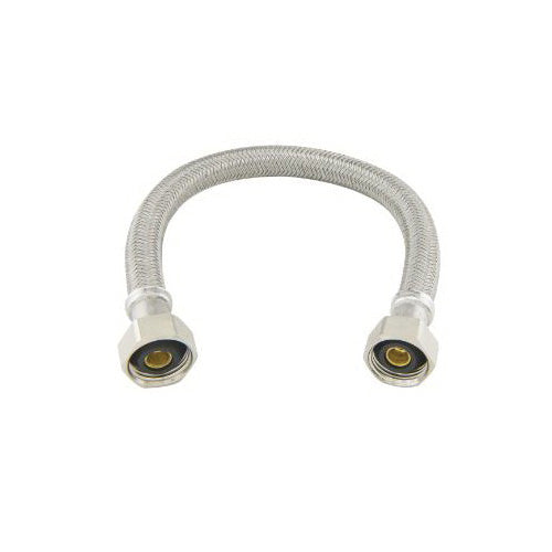 BrassCraft® Speedi Plumb® PLUS B8-20A F B8-A Lead Free Braided Water Faucet Connector, 1/2 in Nominal, FNPT End Style, 20 in L, 125 psi Working, Polymer, Import