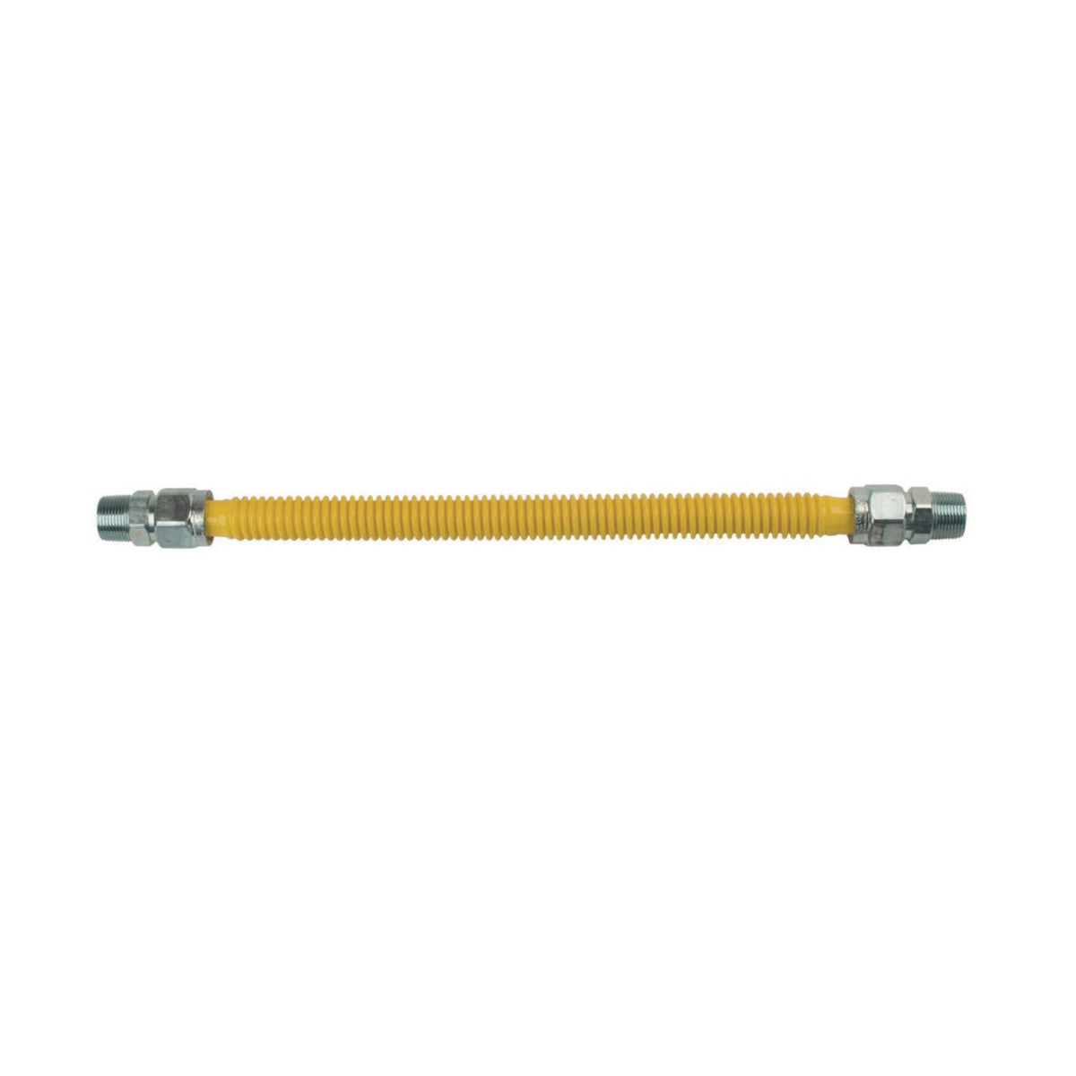BrassCraft® ProCoat® CSSB11-18 Gas Connector, 3/4 in, MNPT, 18 in L, Stainless Steel, Domestic