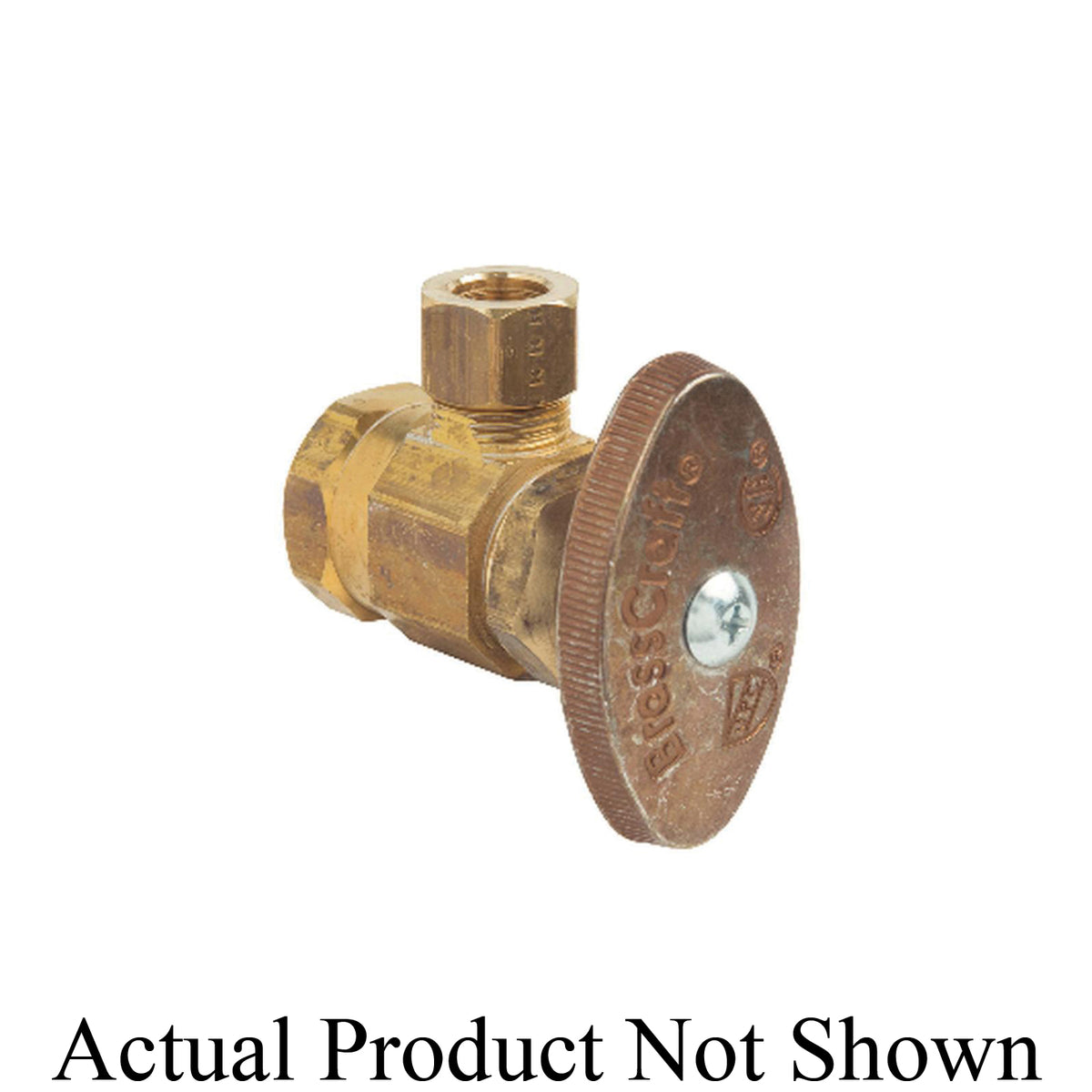 1/2 x 3/8" Multi-Turn Water Supply Stop - Brass