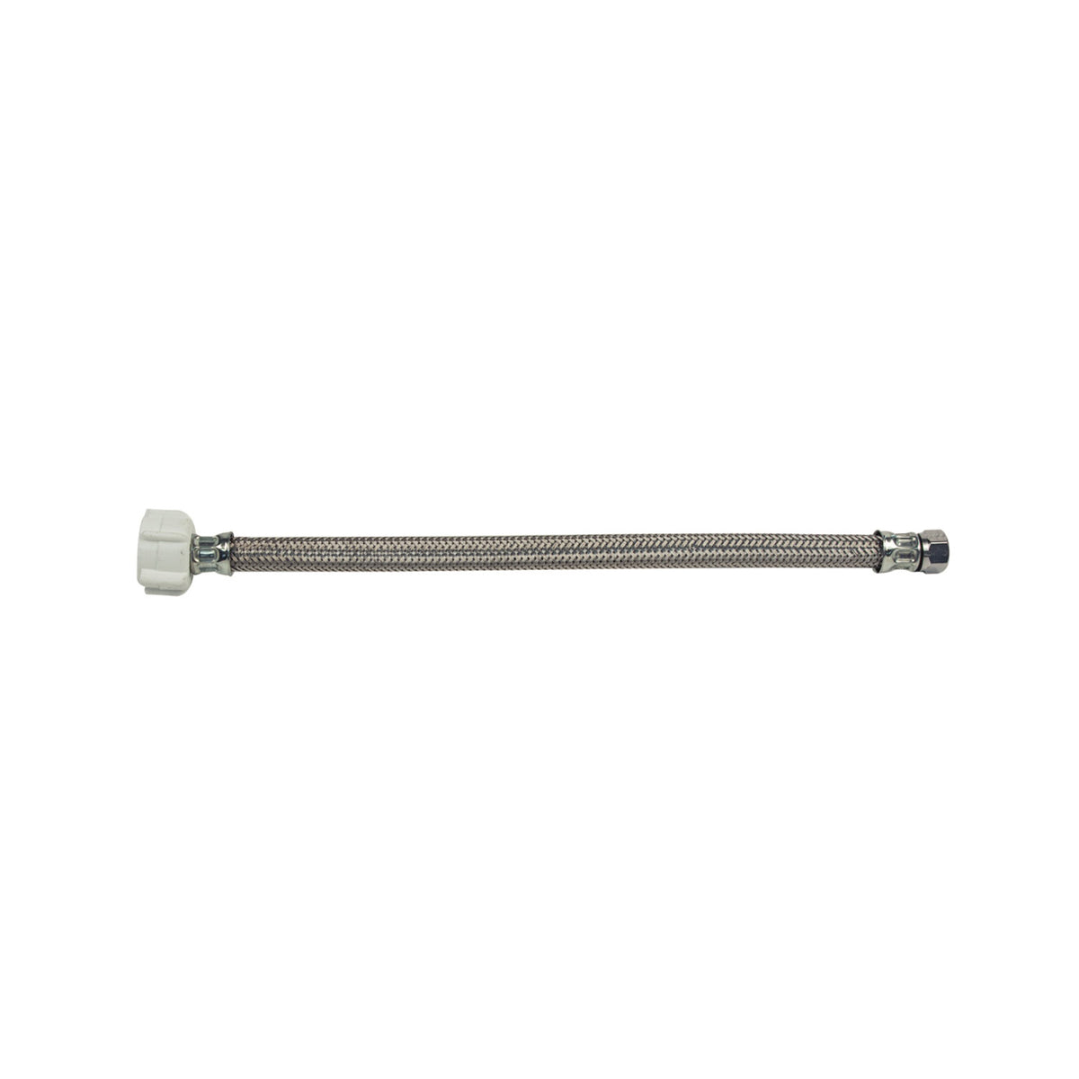 BrassCraft® Speedi Plumb® S1-12DLF Flexible Braided Water Toilet Connector, 3/8 x 7/8 in, Compression x Ballcock, 12 in L, 125 psi, Stainless Steel, Domestic
