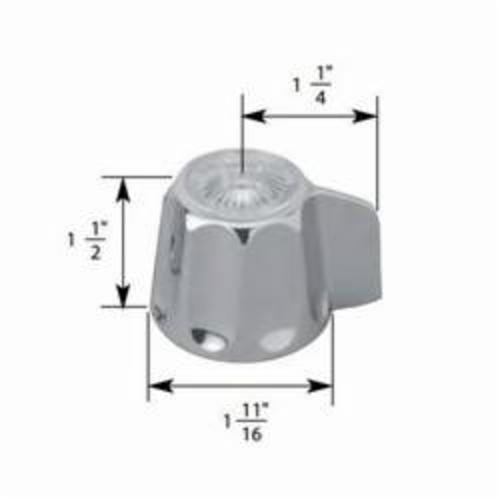 Hot and Cold Centerset Faucet Handle - Zinc