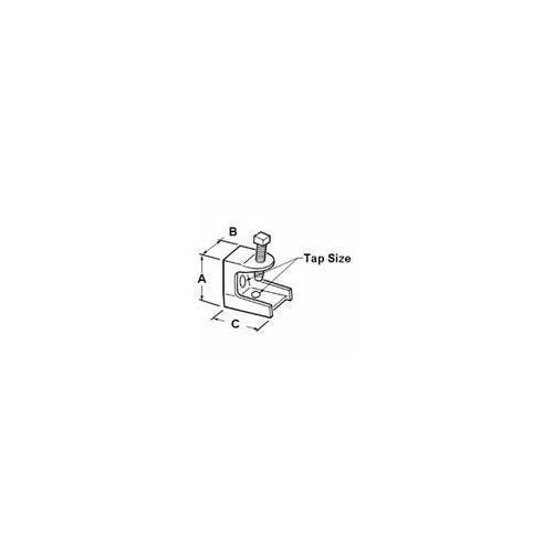 Single Screw Insulator Support Beam Clamp - 1/4-20 Rod