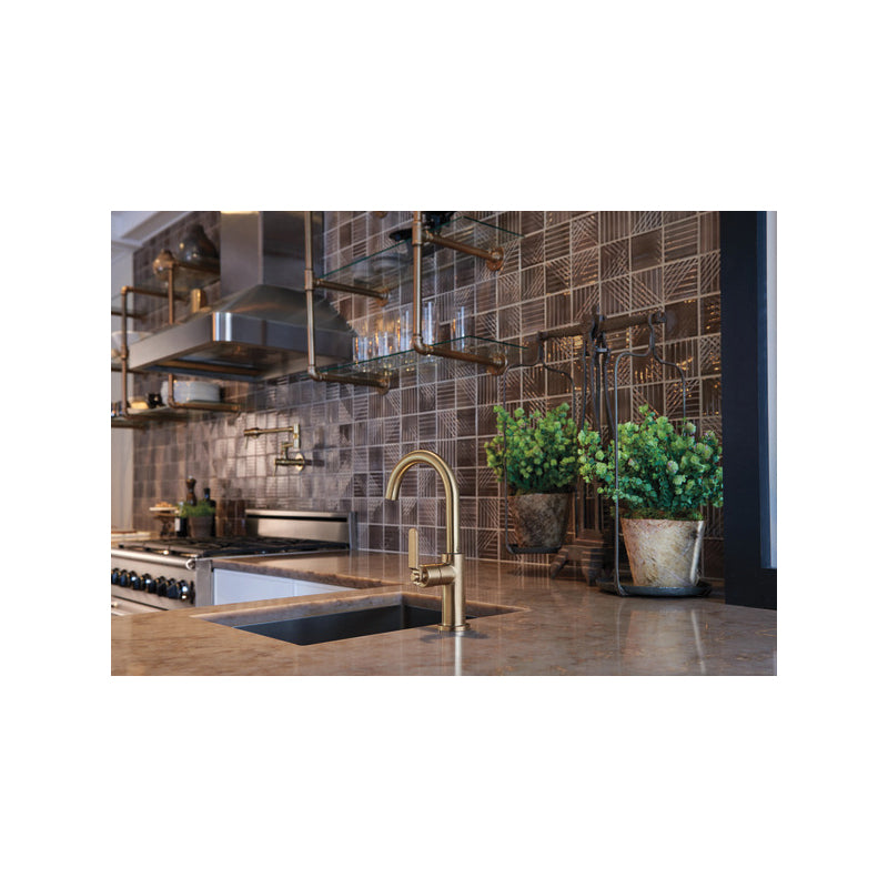 Brizo® 61044LF-GL Bar Faucet, Litze™, Luxe Gold, 1 Handles, 1.8 gpm