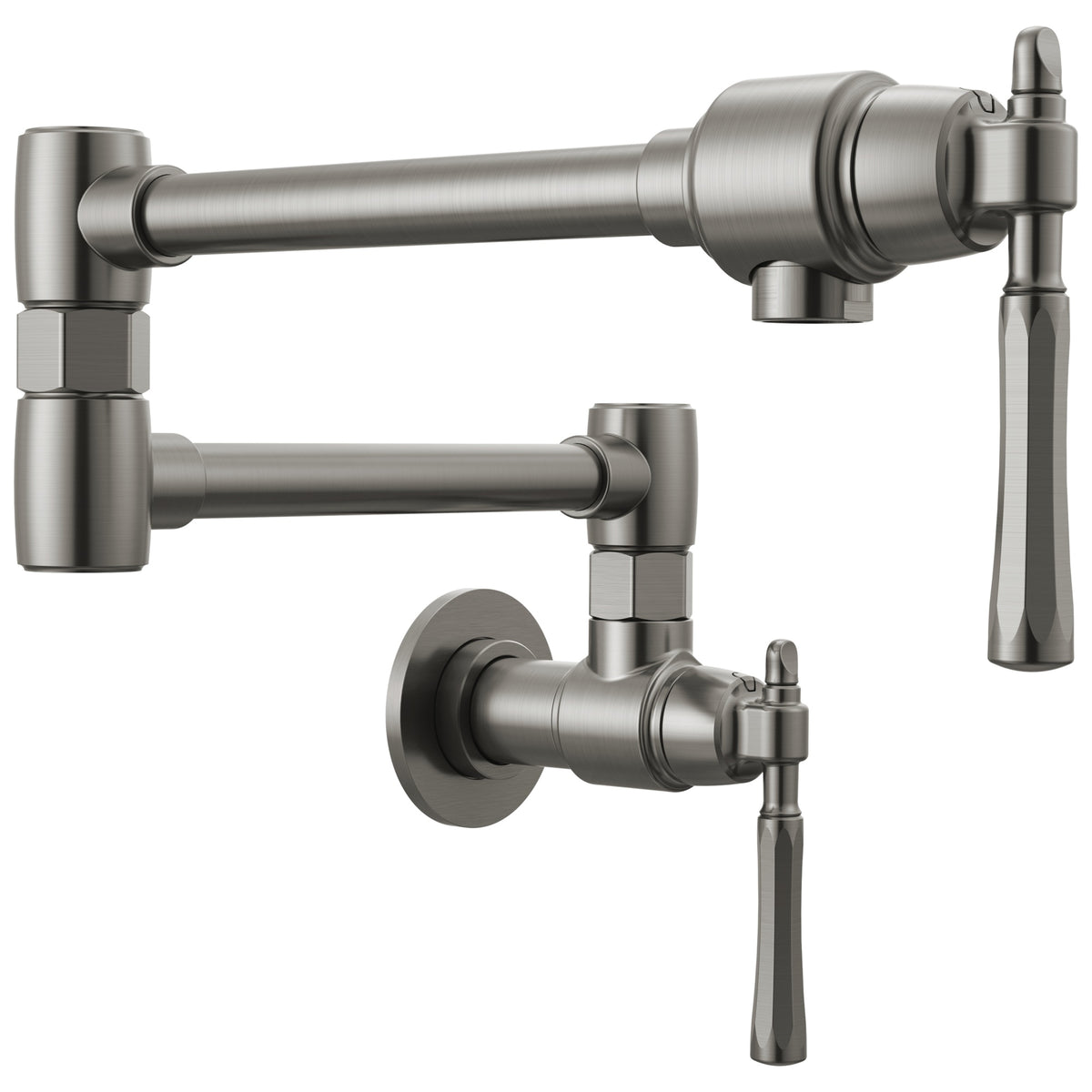Brizo® 62858LF-SL The Tulham™ Kitchen Collection by Brizo® Pot Filler Kitchen Faucet, 4 gpm Flow Rate, Luxe Steel, 2 Handles, Import