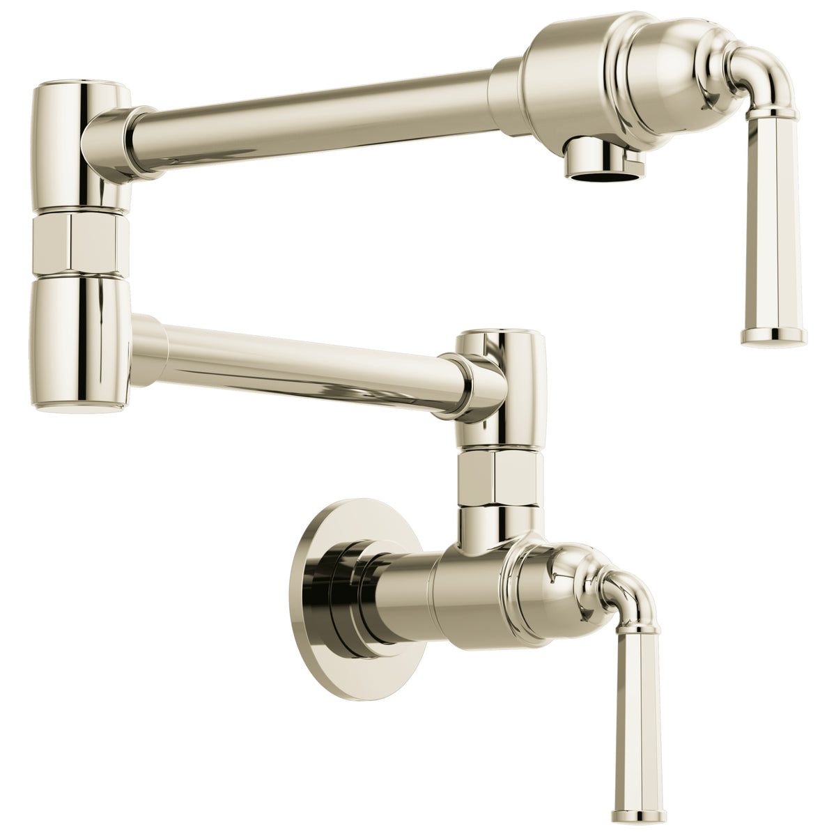 Brizo® Rook® Pot Filler, Commercial/Residential, 4 gpm Flow Rate, Swing Spout, 2 Handles, Import