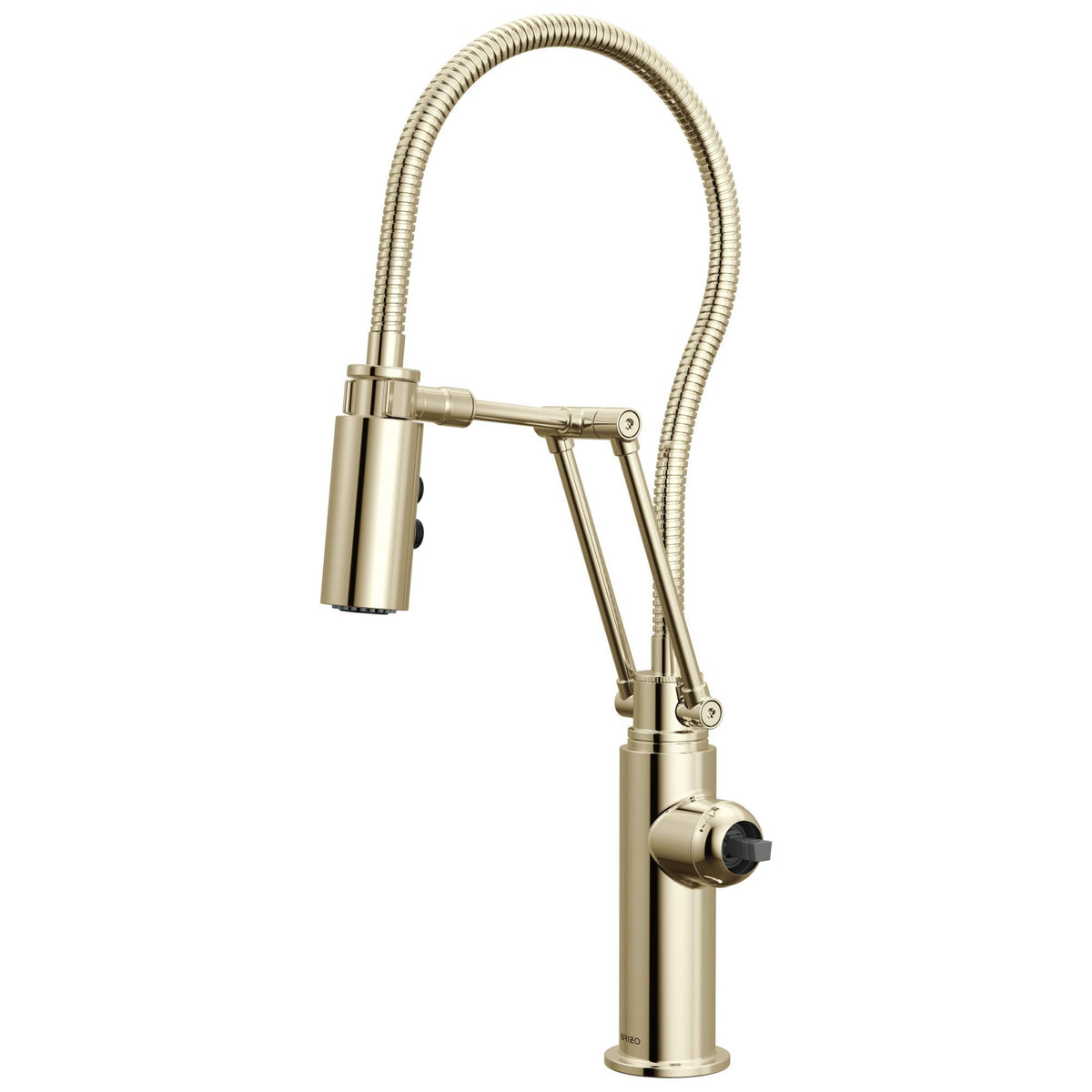 Brizo® 63121LF-PNLHP Odin® Dual-Jointed Kitchen Faucet, 1.8 gpm Flow Rate, Polished Nickel, 1 Handles, 1 Faucet Holes, Function: Kitchen