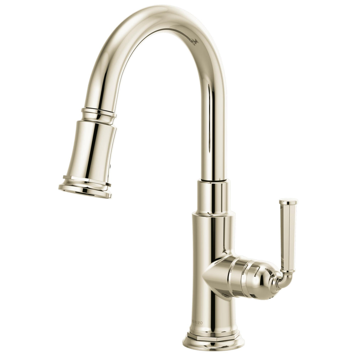 Brizo® 63974LF Rook™ Pull-Down Kitchen Prep Faucet, Brizo® Rook™ Pull-Down Kitchen Prep Faucet, 1.8 gpm Flow Rate, 1 Handles, 1 Faucet Holes, Function: Traditional, Domestic, Commercial