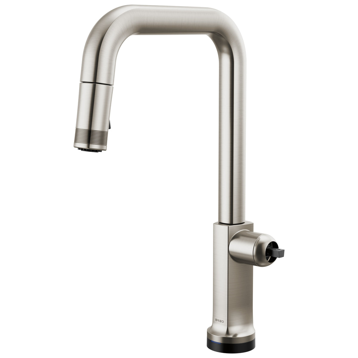 Brizo® 64007LF-SSLHP-L Kintsu® Single Handle Faucet with Square Spout, 1.8 gpm Flow Rate, Stainless, 1 Faucet Holes