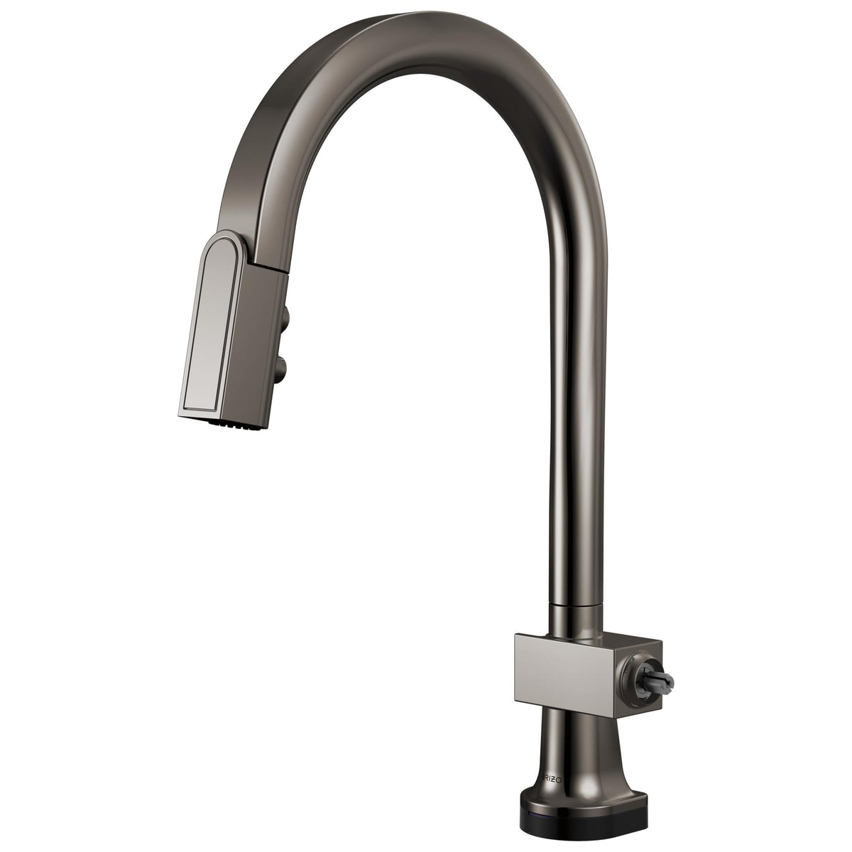 Brizo® 64022LF-BNXLHP 64022LF Frank Lloyd Wright Pull-Down Kitchen Faucet, 1.8 gpm Flow Rate, Brilliance Black Onyx, 1 Handles, 1 Faucet Holes, Function: Dual-Function