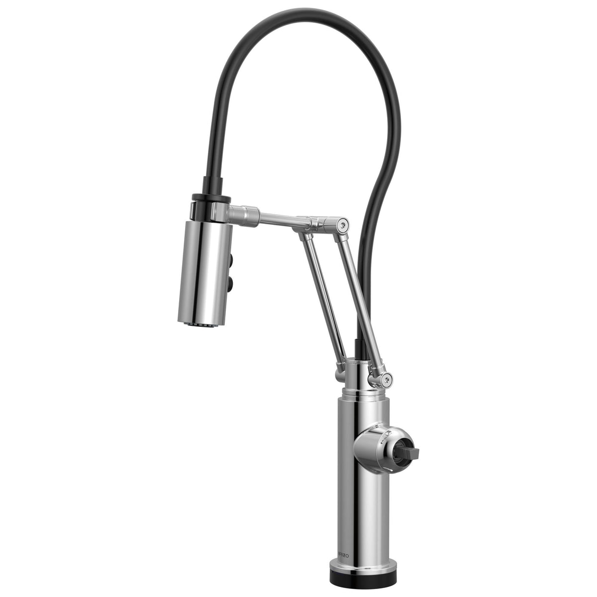 Brizo® 64221LF-PCLHP Odin® Dual-Jointed Kitchen Faucet, 1.8 gpm Flow Rate, Chrome, 1 Handles, 1 Faucet Holes, Function: Kitchen