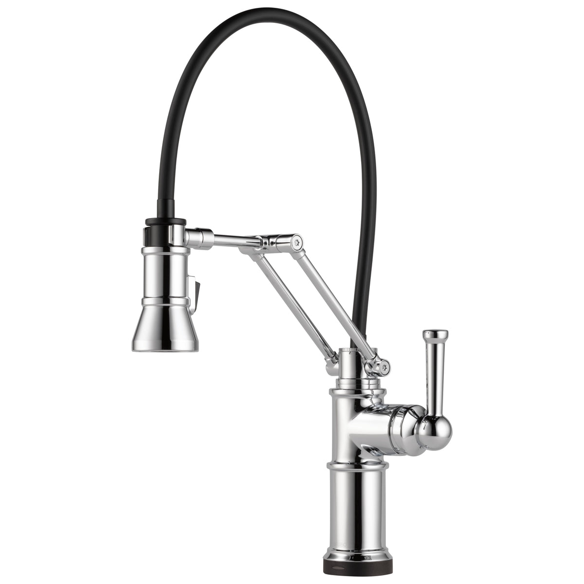 Brizo® 64225LF-PC Artesso® Articulating Kitchen Faucet, Commercial, 1.8 gpm Flow Rate, 8 in Center, Swivel Spout, Polished Chrome, 1 Handles