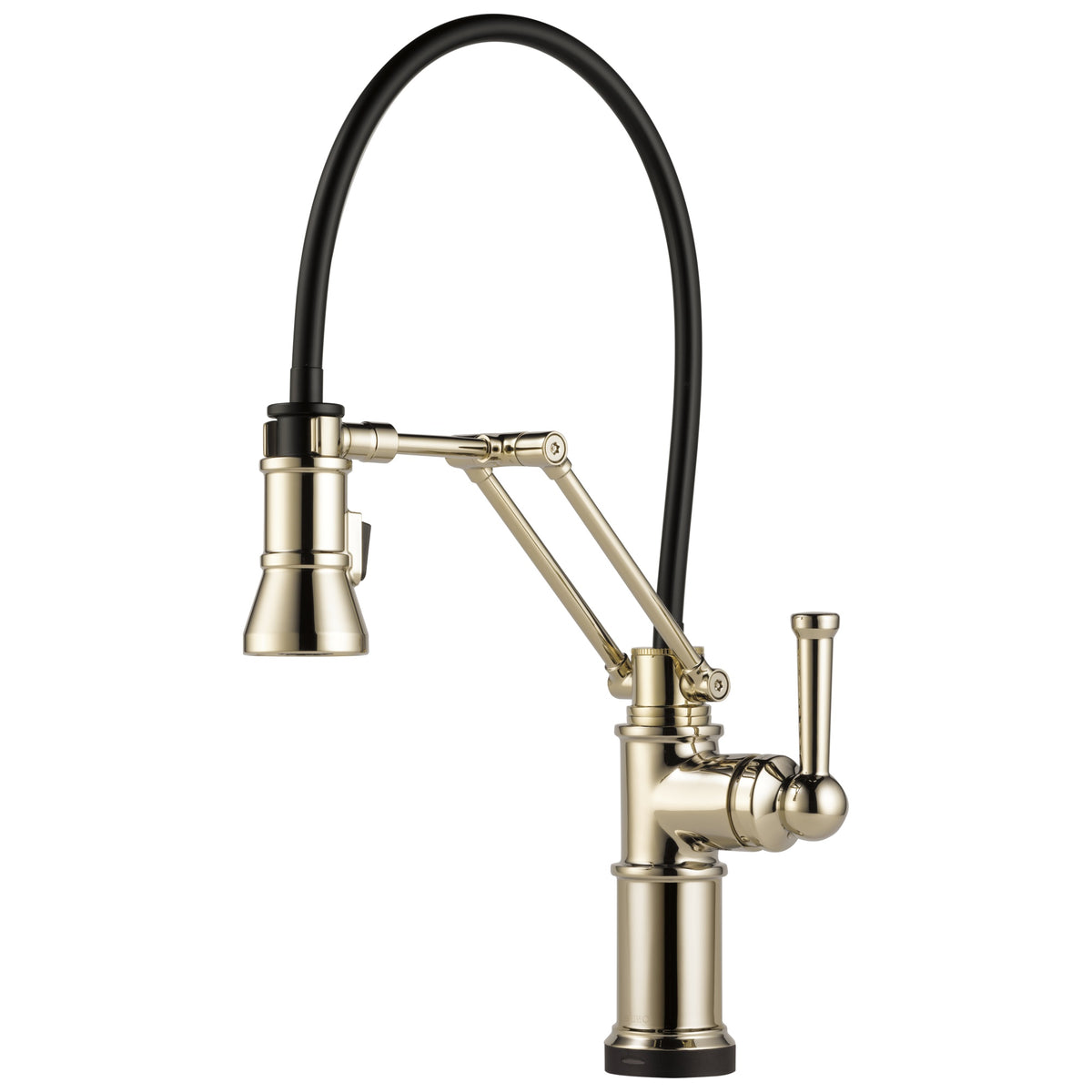 Brizo® 64225LF-PN Articulating Kitchen Faucet, Artesso®, Commercial, 1.8 gpm Flow Rate, 8 in Center, Swivel Spout, Polished Nickel, 1 Handles