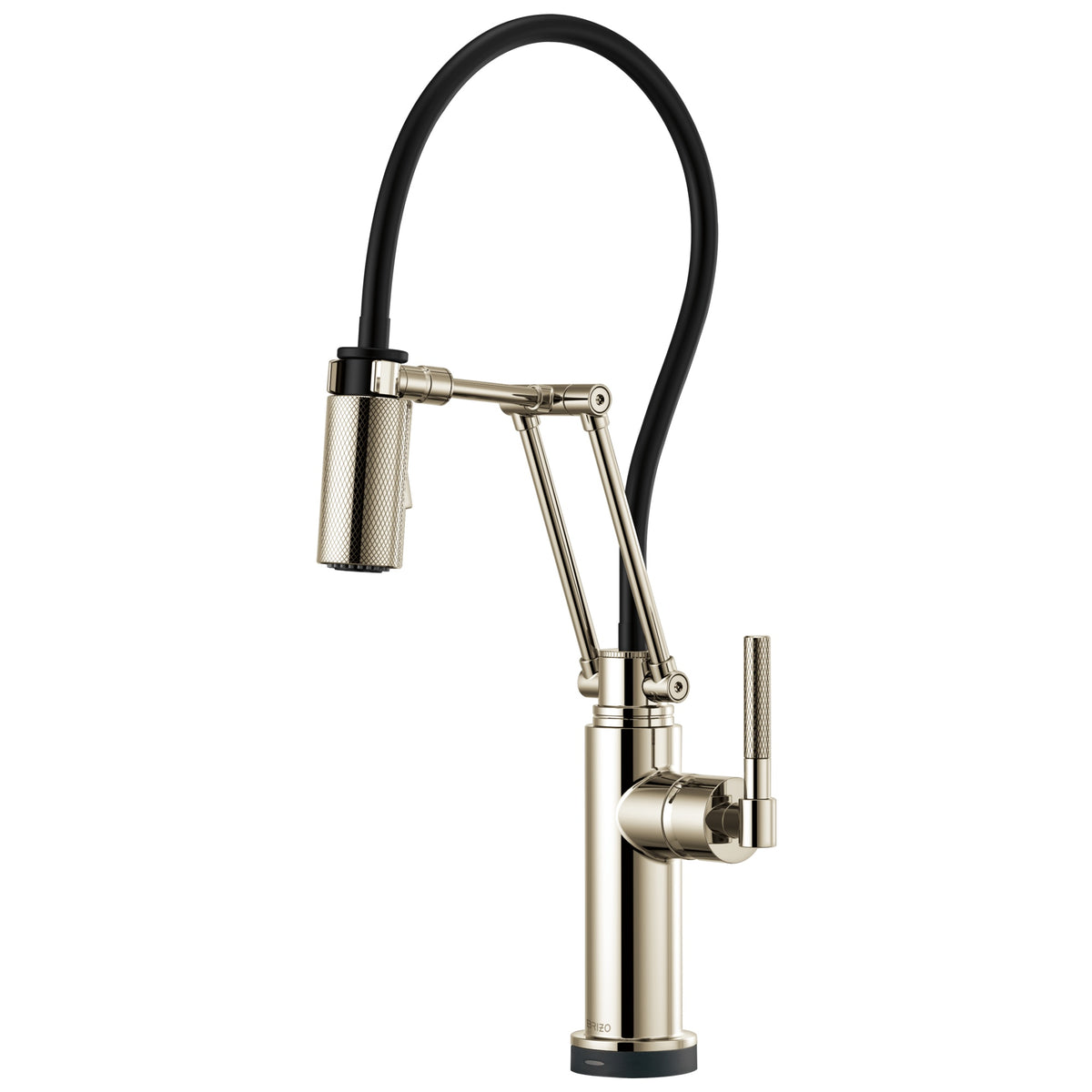 Brizo® SMARTTOUCH® 64243LF-PN Litze™ Articulating Kitchen Faucet, 1.8 gpm Flow Rate, Swivel Spout, Polished Nickel, 1 Handles