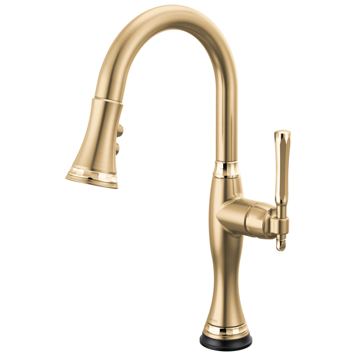 Brizo® 64958LF-GLPG Pull-Down Kitchen Faucet, 1.8 gpm Flow Rate, Luxe Gold/Polished Gold, 1 Handles, 1 Faucet Holes, Spray/Aerated Stream Function, Import