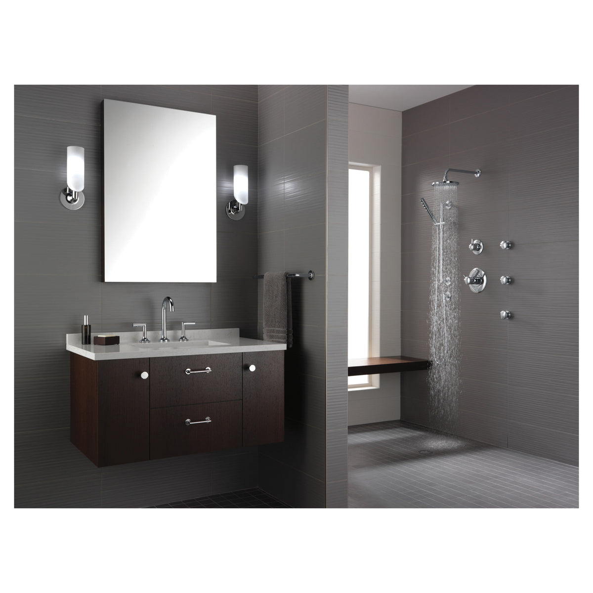 Brizo® HL5375-PC Odin® Two High Lever Handle, For Use With Odin® Models 65375LF-LHP/65375LF-LHP-ECO Widespread Lavatory Faucets, Zinc, Polished Chrome, Import