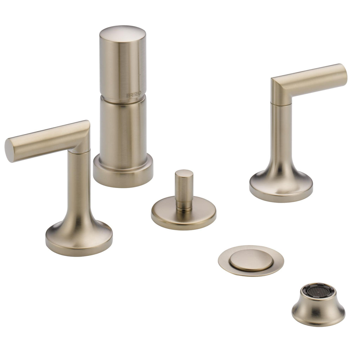 Odin - Widespread Bidet Faucet - Brushed Nickel - Deck Mount