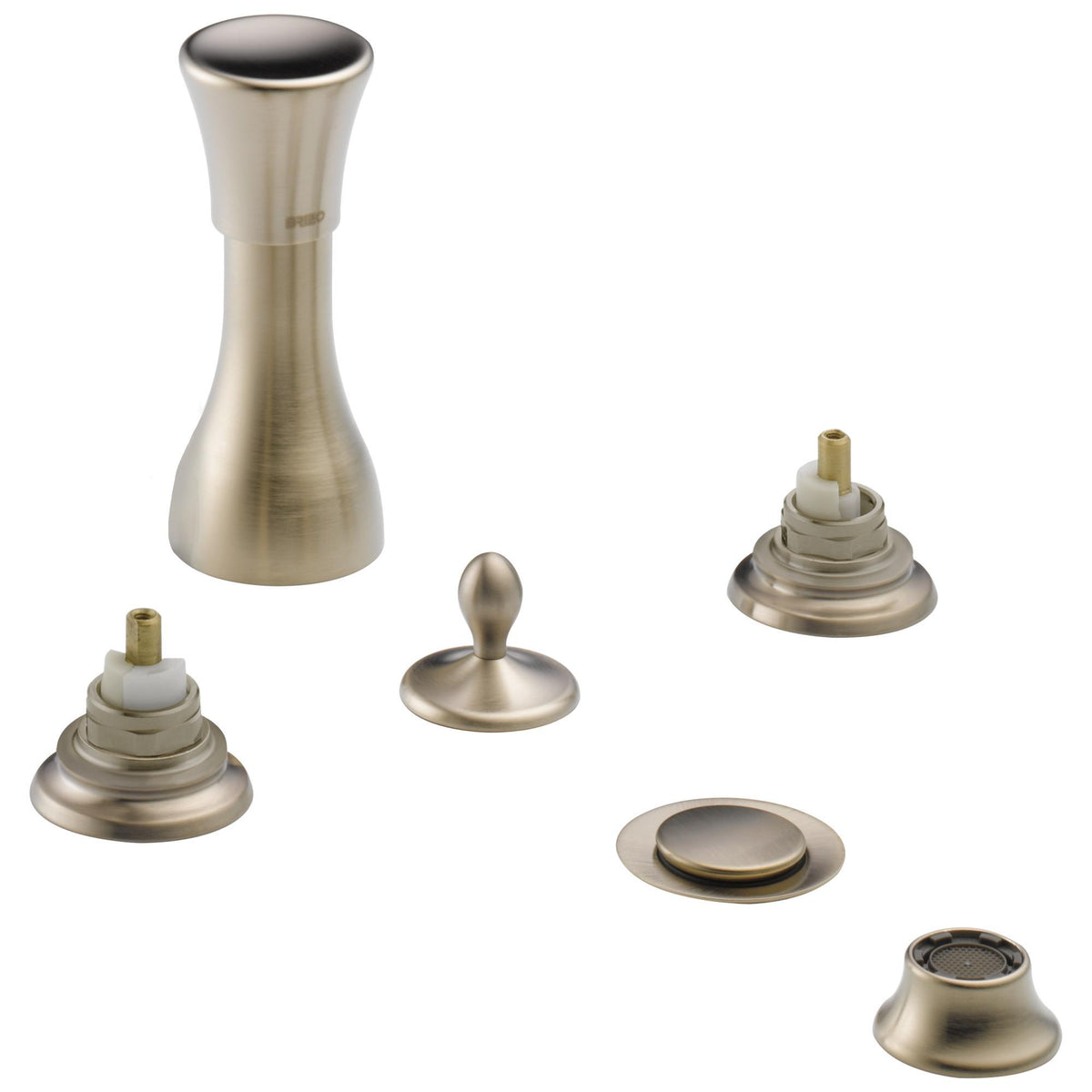 Charlotte - Widespread Bidet Faucet - Brushed Nickel - Brass