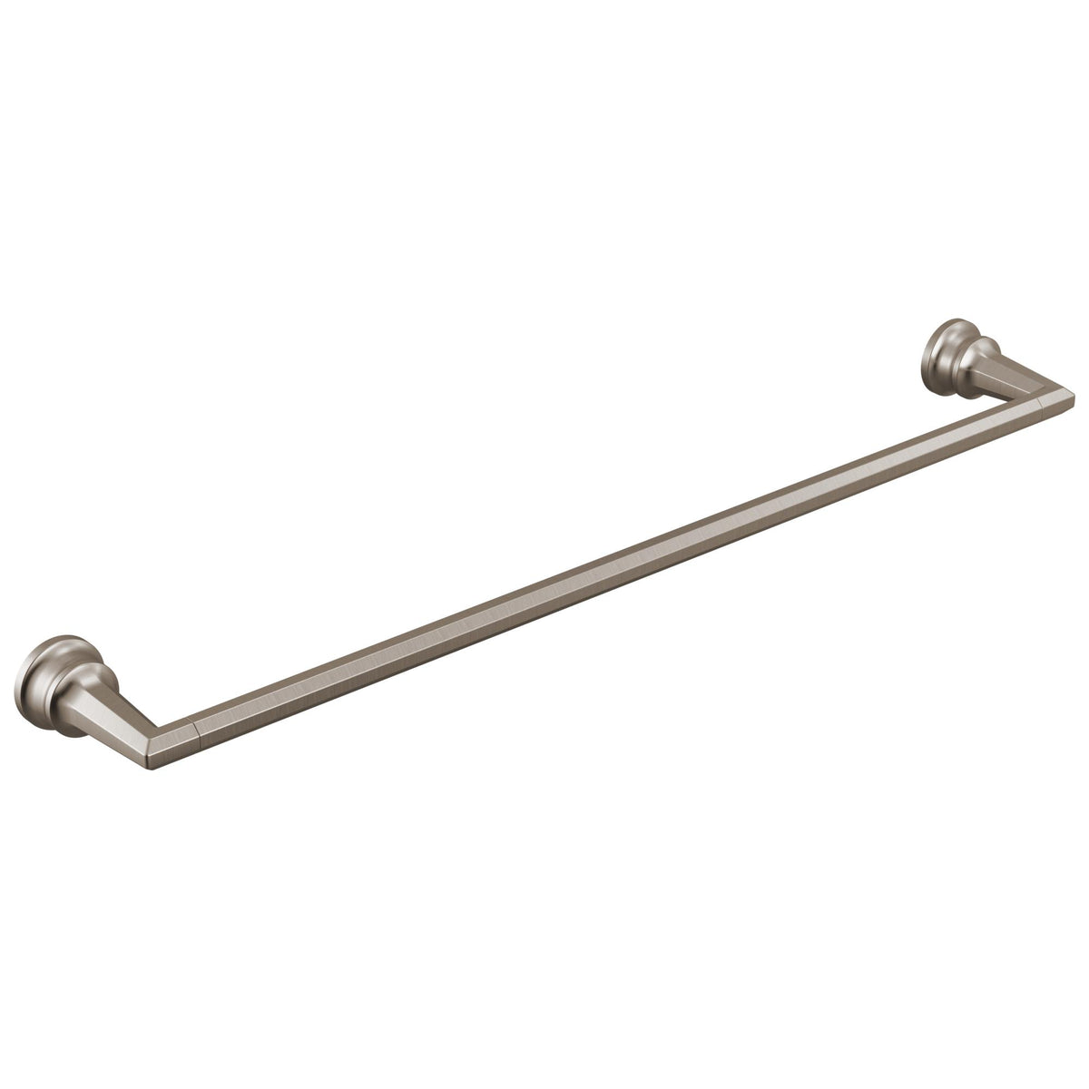 Beauclere - 24" Bath Hardware Towel Bar - Luxe Nickel - Zinc