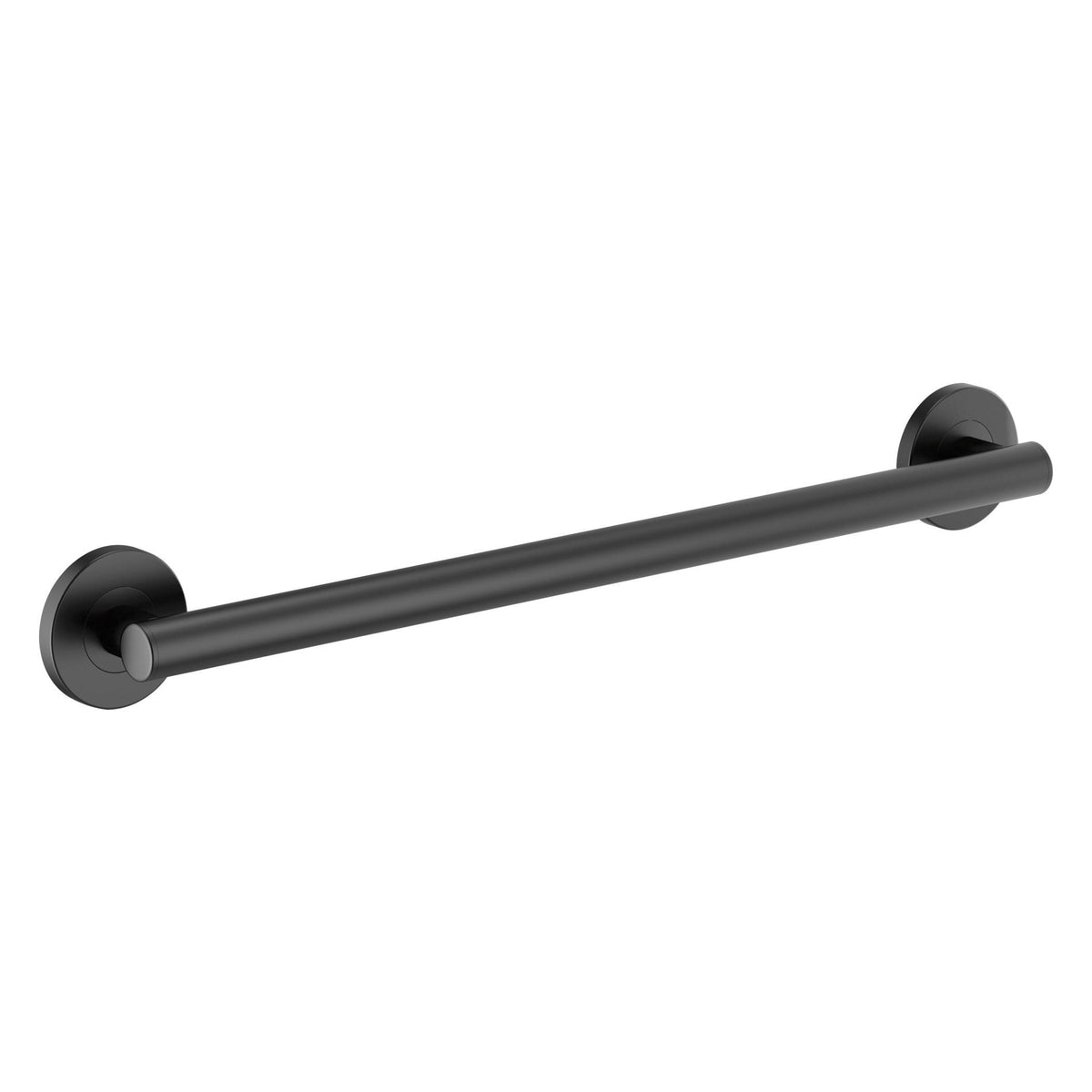 Euro - Round Decorative Grab Bar - Matte Black - 24"