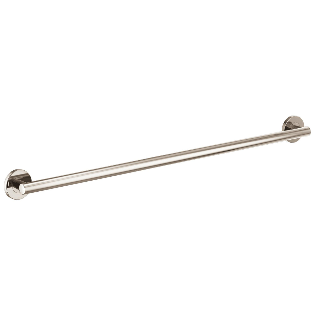 Euro - Round Decorative Grab Bar - Polished Nickel - 42"