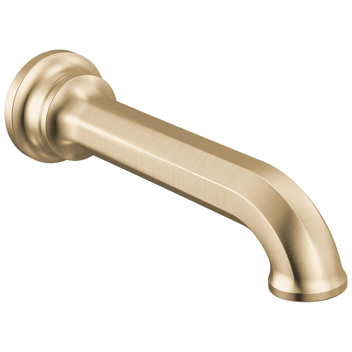 Brizo® 73665-GL Beauclere™ Showering Component Tub Spout, 1/2 in NPT, Brass, Luxe Gold, Commercial