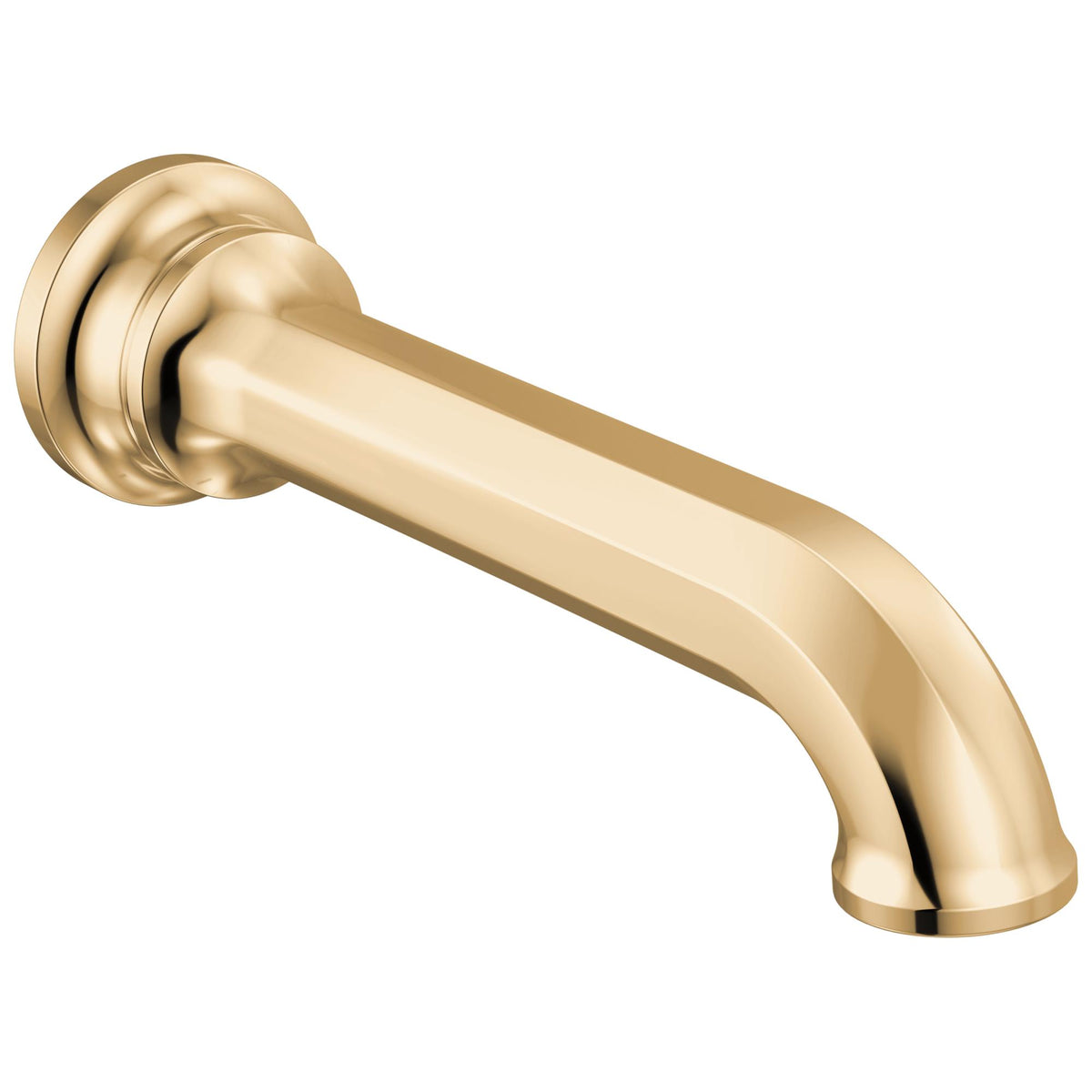 Brizo® 73665-PG Beauclere™ Showering Component Tub Spout, 1/2 in NPT, Brass, Polished Gold, Commercial