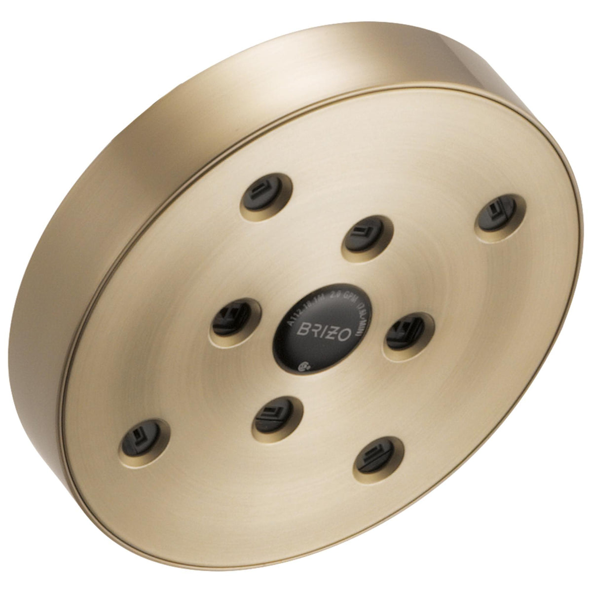 Brizo® 87375-GL Raincan Shower Head, Odin™, 1.75 gpm, 1 Sprays, 5-3/8 in Dia Head, Import