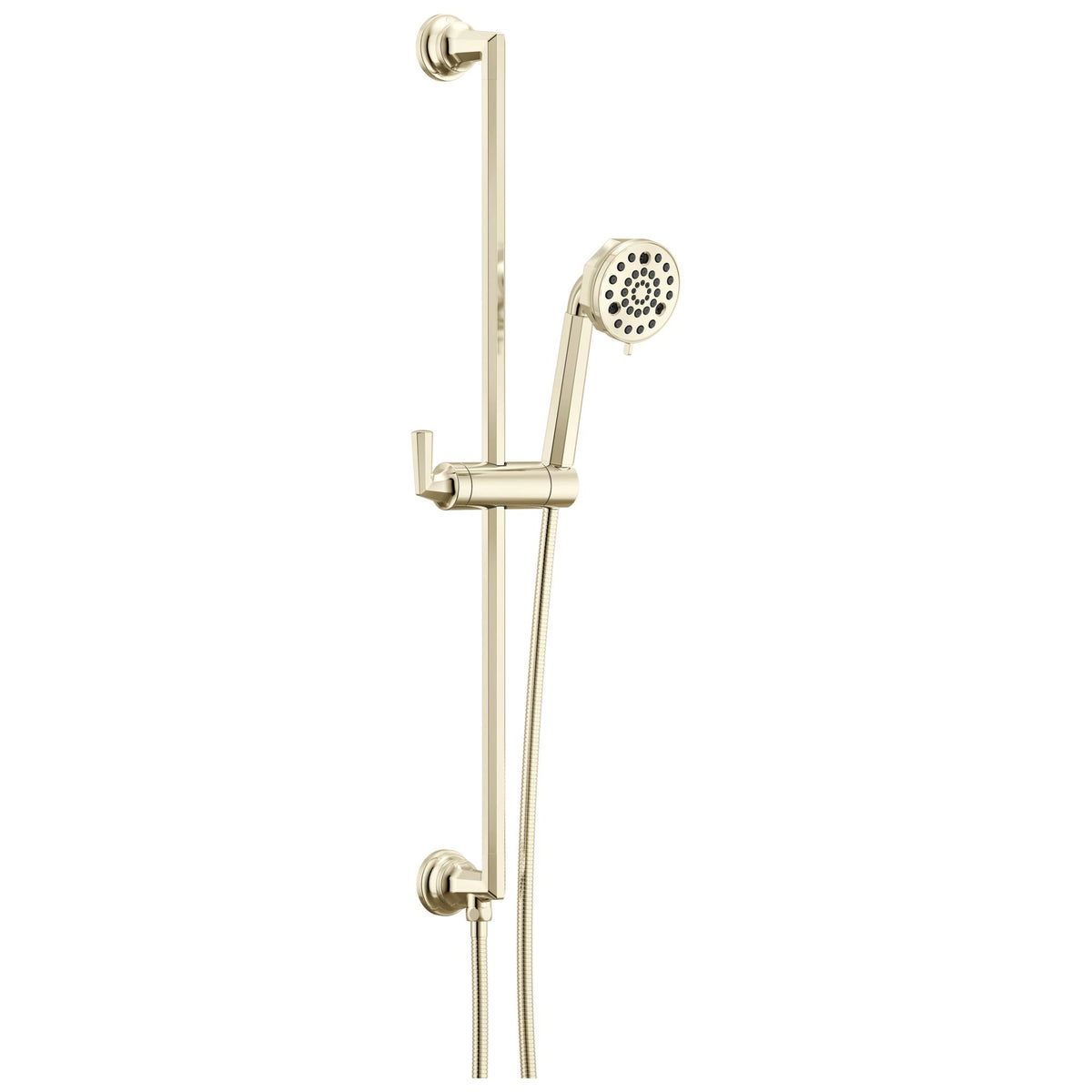 Brizo® 88765-PN Beauclere™ Hand Shower, 3-11/16 in Dia 4-Function Shower Head, 1.75 gpm Flow Rate, 60 to 82 in L Hose, 1/2 in - 14 NPT Connection, Polished Nickel, Import