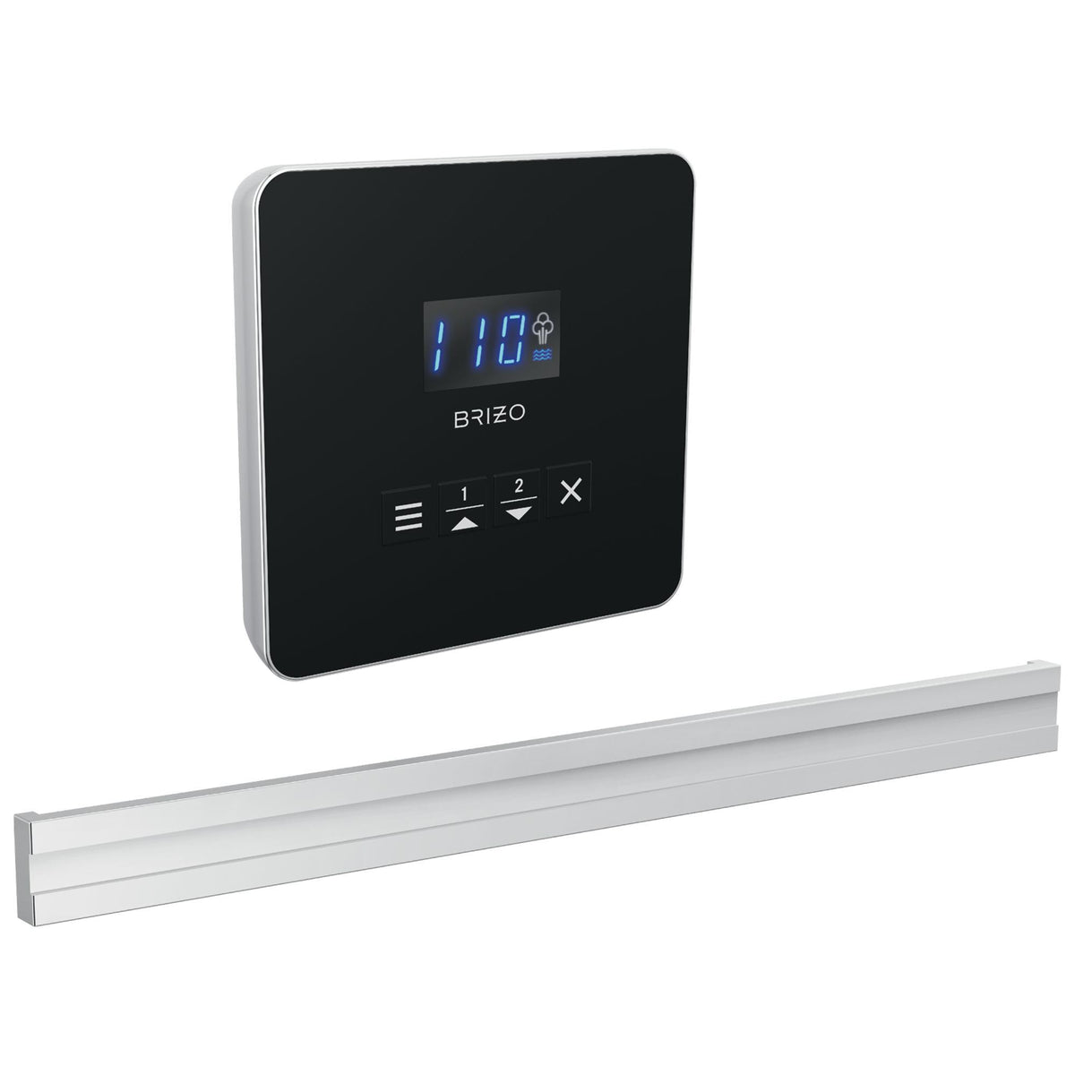 Bilateral Steam Shower Control - Surface - Lumicoat Chrome