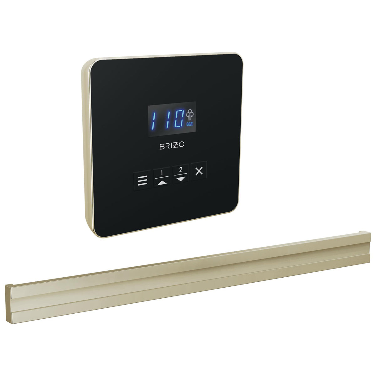 Bilateral Steam Shower Control - Lumicoat Polished Nickel