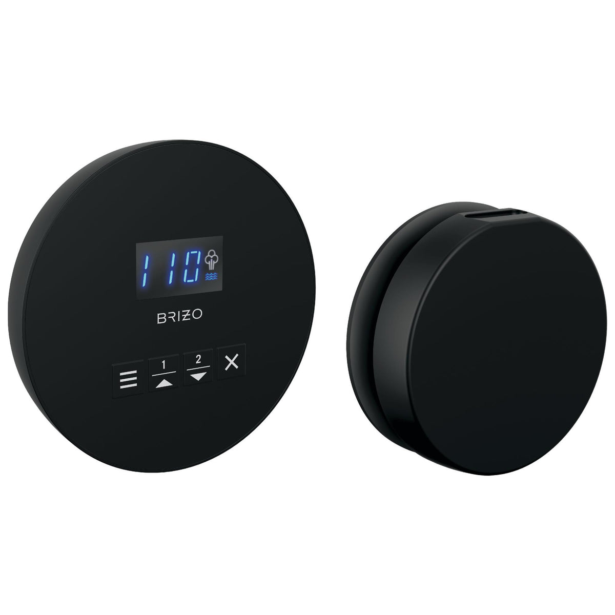 Brizo® 8CH-250R-BL Round Steam Shower Control, Digital Display, Matte Black