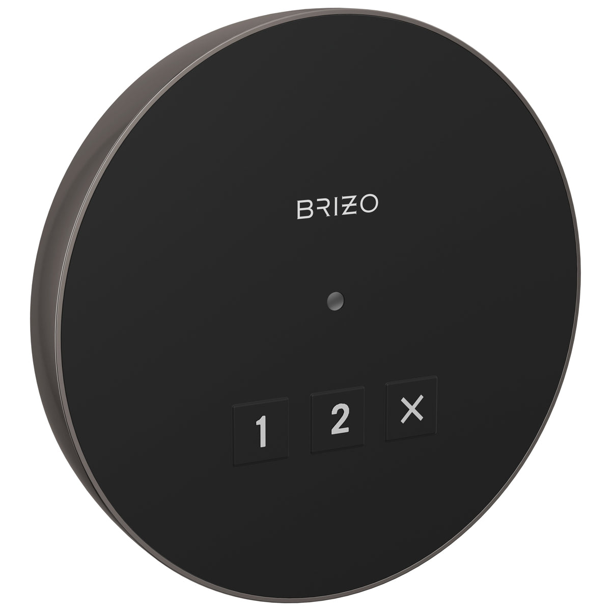 Brizo® 8CN-220R-BNX-L Round Steam Shower Control, LED Indicator Display, Lumicoat Black Onyx
