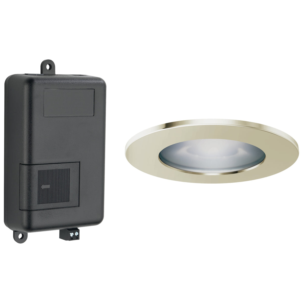 Brizo® 8SP-MU-4-PN-L LED Light Chromatherapy System and Trim Ring, For Use With 8CB-600/8CH-600 and 8CN-600 control, 60 Watt Incandescent Bulb, Lumicoat Polished Nickel