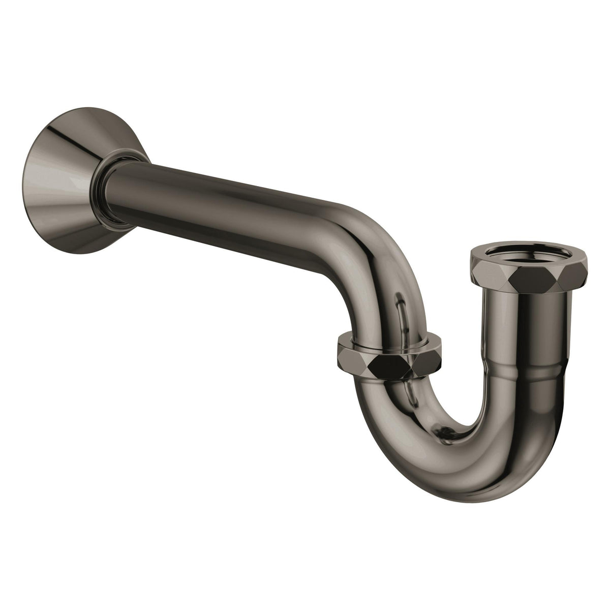 Brizo® BT031141-BNX P-Trap With Flange, 1-5/16 in Inlet x 1-1/4 in Outlet, Brass, Import