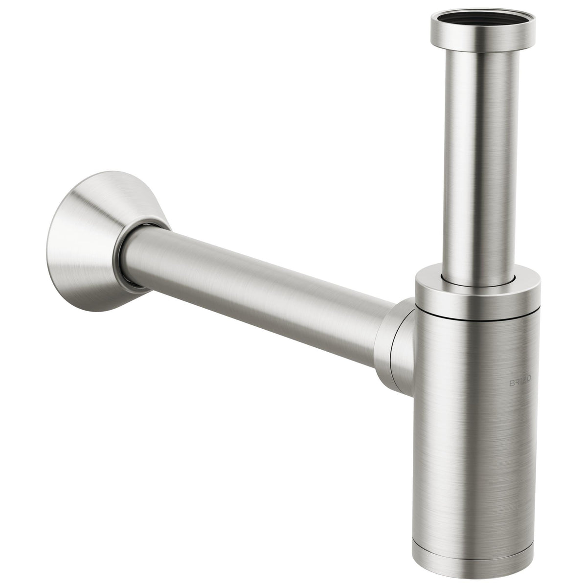 Bottle Trap with Flange - Brass - Luxe Nickel