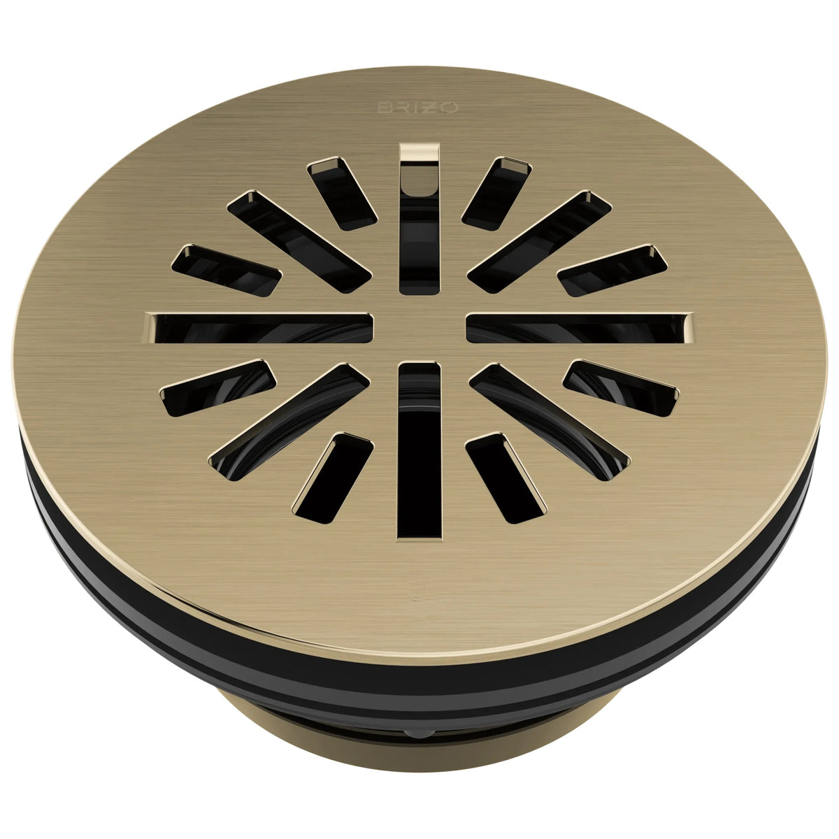 Brizo® BT051414-GL Round Shower Drain, 4 in Nominal, Brass Drain, Import