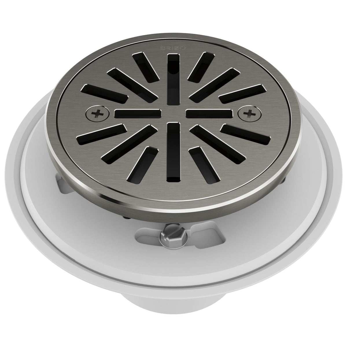 4" Round Shower Drain - Luxe Steel