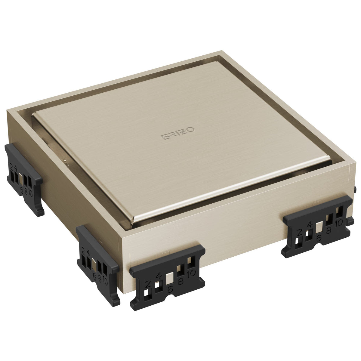 Square Shower Drain - Brushed Nickel - Stainless Steel Drain