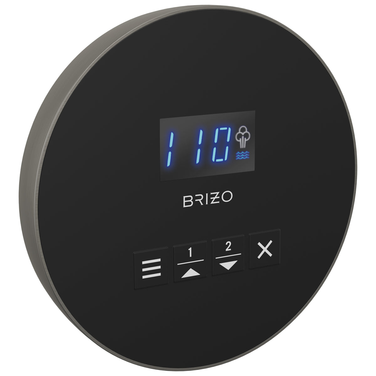 Round Steam Shower Control - Luxe Steel