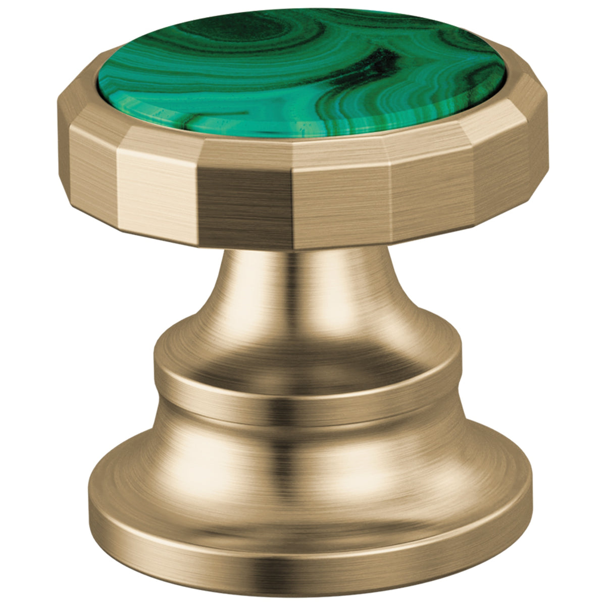 Beauclere - Wheel Handle - Zinc - Luxe Gold/Malachite