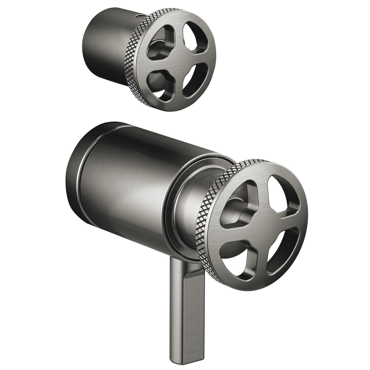 Brizo® HW7532-SL Litze® Two Wheel Handle, For Use With Litze® TempAssure® Models T75535-LHP/T75635-LHP Thermostatic Valve With Integrated 3-Function Diverter Trims, Brass, Luxe Steel, Import