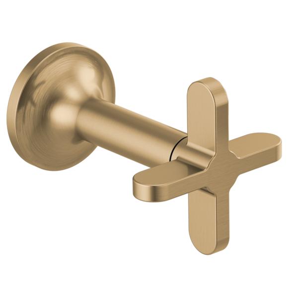 Brizo® HX5875-GL Odin® Two Cross Handle, For Use With Odin® Models T65875LF-LHP/T65875LF-LHP-ECO Wall Mount Lavatory Faucets, Zinc, Luxe Gold, Import